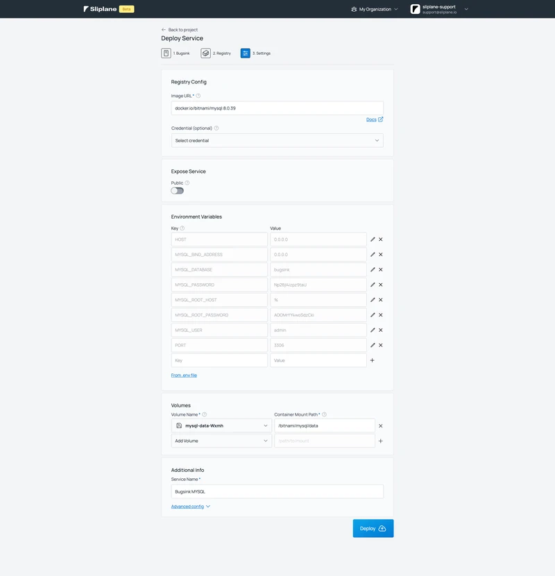 MySQL Settings